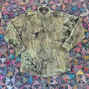 vintage MONTANA CAMO Prairie Ghost Camouflage Shirt Mens SMALL